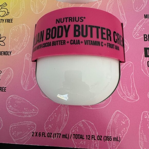 Nutrius Brazilian Body Butter Cream Duo 2-pack - Coco Bliss and Berry Bliss - Picture 5 of 16